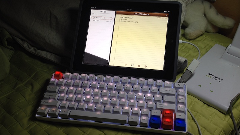 IMG_4249.JPG : iPad + full LED keyboard + PBT keycap