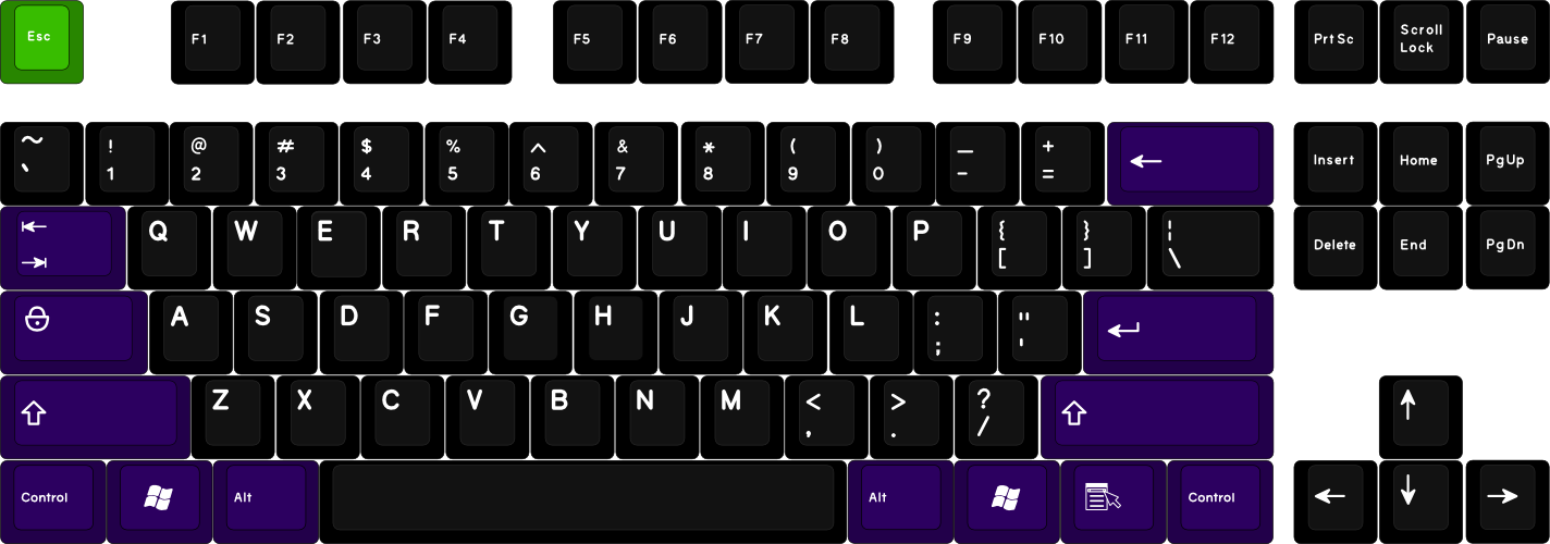 8. black DS + purple mod + bright green Esc.png