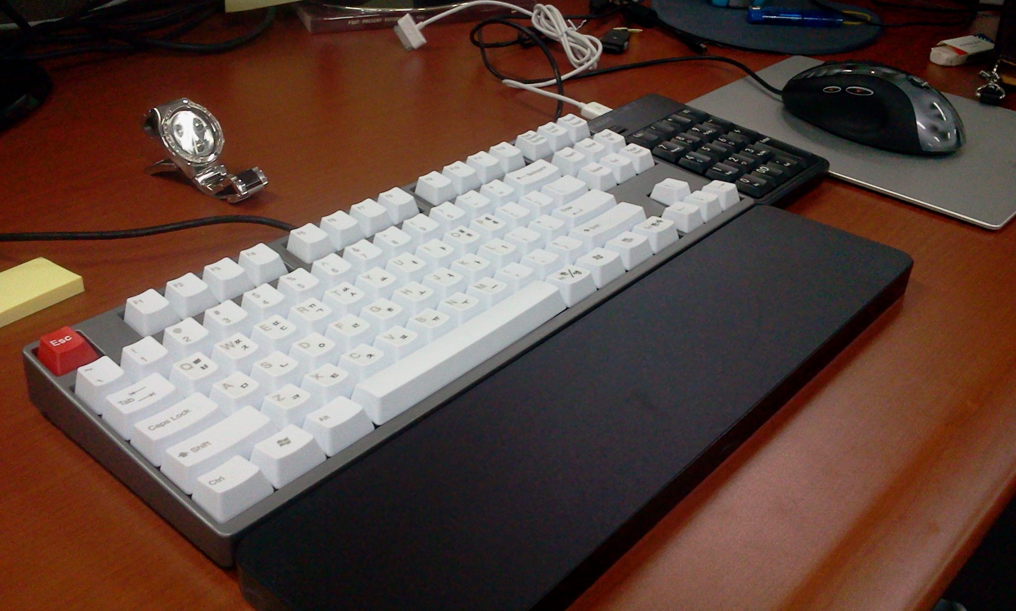 2012-03-22 12.32.25.jpg : 아이디팩토리 PBT 흰색키캡입니다.