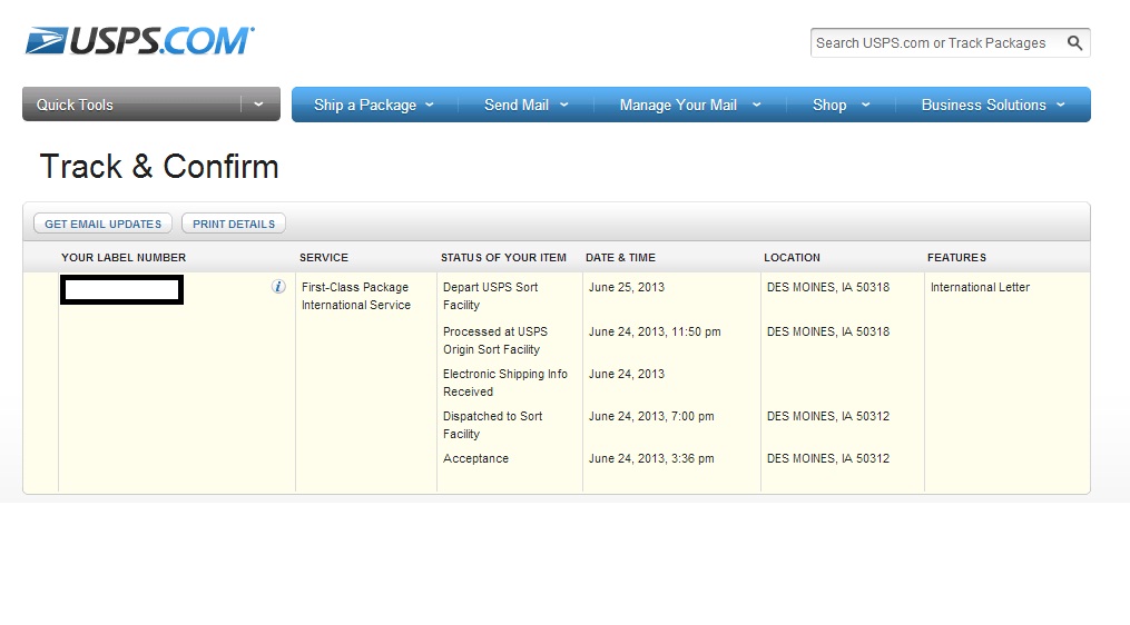 usps.jpg : usps 1st class 배송, 원래 이렇게 오래걸리나요?
