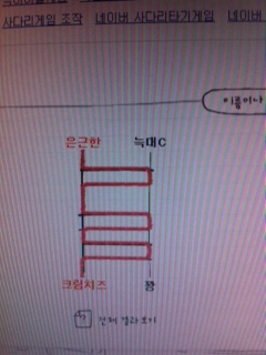 사다리3.JPG : 비오는 수요일엔 크림치즈를 이벤트 결과발표 입니다.