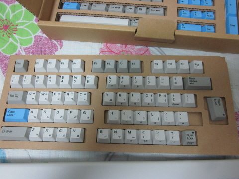 크기변환_IMG_0108.JPG : 리얼포스 균등 화이트 + 블루키캡 1set 판매합니다