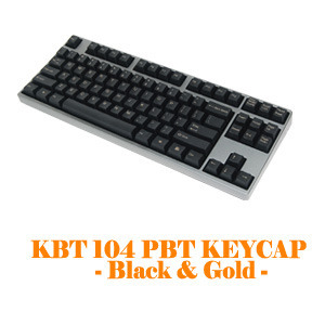 image_zoom(174,44,1).jpg : [키캡] IDFactory  KBT 104 PBT KEYCAP - Black & Gold